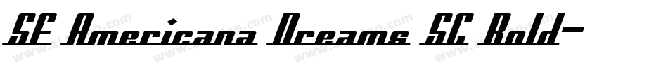 SF Americana Dreams SC Bold字体转换